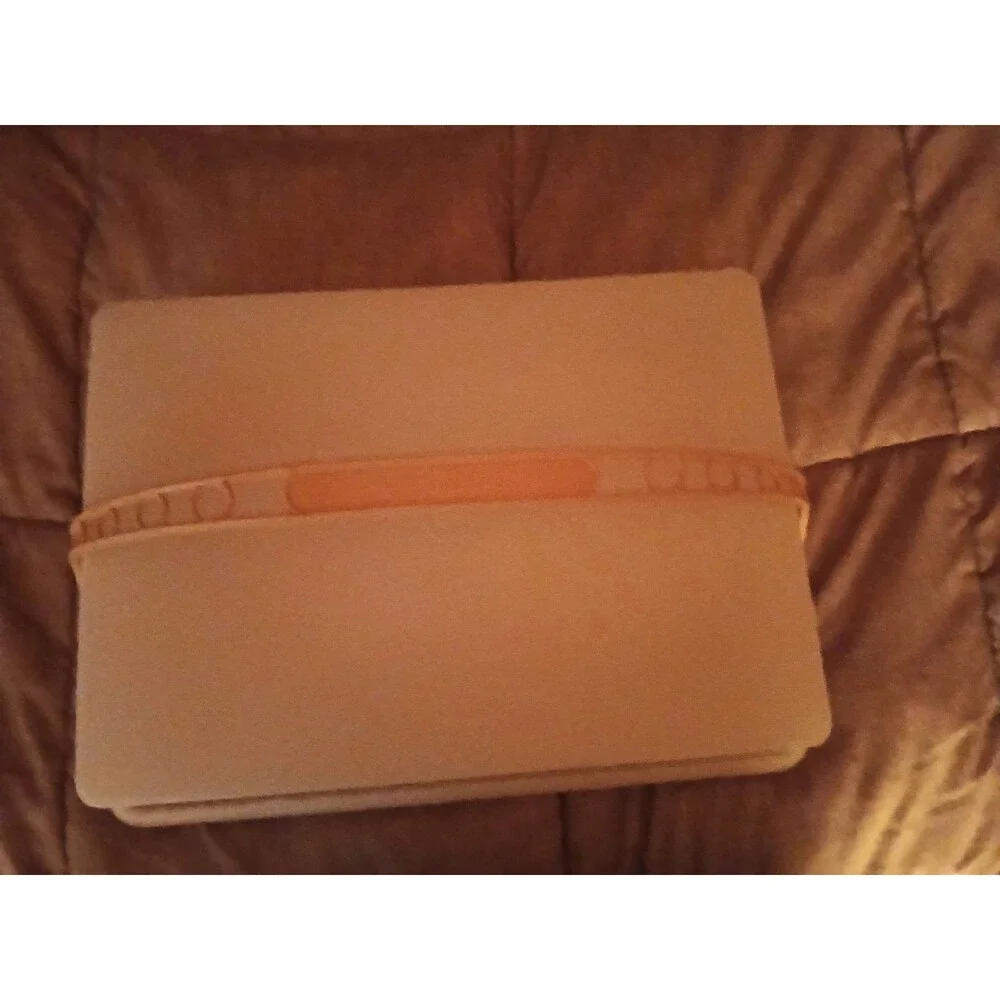 Vintage 3-piece Tupperware Rectangular Cake Carrier Harvest Gold w/Handle